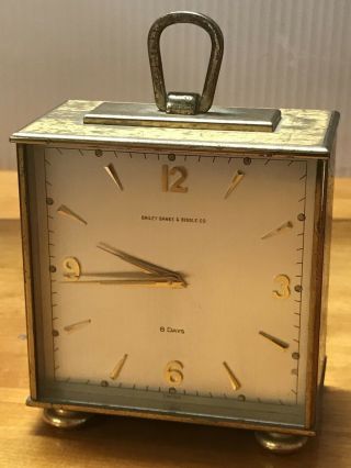 Vintage Bailey Banks & Biddle Co.  Carriage Clock Rare 2 Sides With Faces Swiss