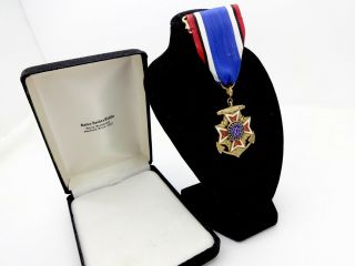 General 1812 War Society Enameled Sterling Silver Medal Badge W/ribbon,  Box,  Bb&b