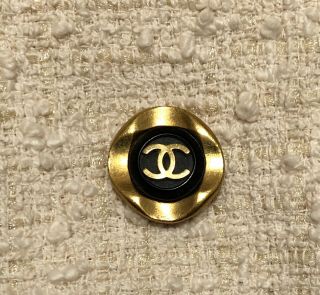 Authentic Chanel Button Cc Coco Logo Luxury 21mm Rare Vintage Collectible Gold