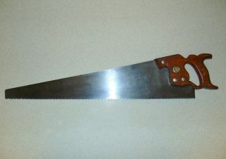 Vintage Disston D - 7 Rip Hand Saw - 5 1/2 Ppi - Inv142