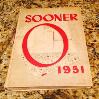1951 Vintage Antique Oklahoma University Sooner Yearbook Collectors Memorial Ou