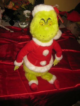 Vintage Christmas Hallmark Stuffed Grinch Doll 20 Inch W Tag