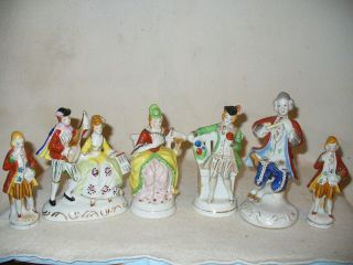 Vintage Made In Occupied Japan Hand Painted Colonial Victorian Figurine