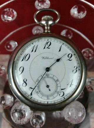 Antique Waltham 19 Jewel Riverside Sterling Silver Case Pocket Watch Size 20s