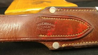 Vintage Edward Bohlin Leather Knife Sheath with Sharpening Stone Hollywood Calif 3