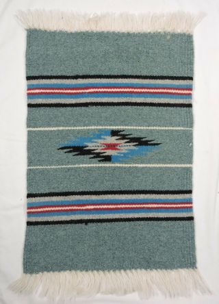 Ortegas Chimayo Mexico Indian Style Wool Hand Woven Table Placemat 19 "