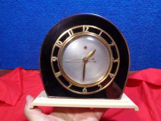 Antique Telechron Mirrored Art Deco Electric Clock 1930 