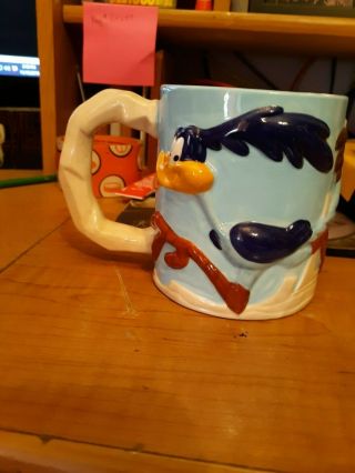 Looney Tunes Ceramic Coffee Mugs Road Runner And Wile E Coyote 4” Tall