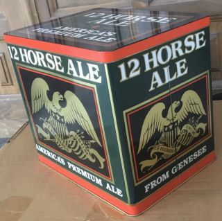 VINTAGE Genesee 12 Horse Ale Decorative Tin Box 2