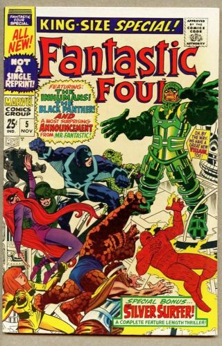 Fantastic Four Annual 5 - 1967 Fn - 5.  5 1st Solo Silver Surfer Story Jack Kirby