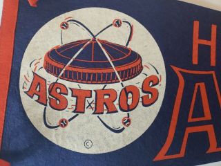 Vintage Houston Astros MLB Pennant Astrodome 60s Full Size 29X12 2