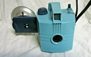 VINTAGE 1950s IMPERIAL MARK XII CAMERA BLUE w/ FLASH AND BULB 3