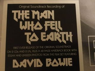 BOWIE MAN WHO FELL TO EARTH 2 x VINYL BOX PLUS CD ORG COMPLETE BOX SET 2