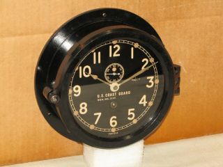 Chelsea U.  S.  Coast Guard Ships Clock 6 " Dial Ww2 1944