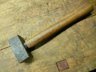 Vintage Square Face 1 Lb Metal Smith Hammer Old Flat Blacksmith Anvil Tool