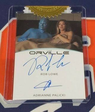 The Orville Season One Rob Lowe & Adrianne Palicki Dual Autograph 9 Case Inc.
