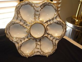 Antique Dresden Oyster Plate/dish Marked,  Shape.