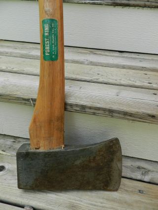Vintage CRAFTSMAN Single Bit AXE with Handle,  FOREST KING,  34 INCH TOTAL 2