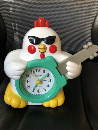 Vintage Japan Rhythym Rock’n Roll Chicken Alarm Clock