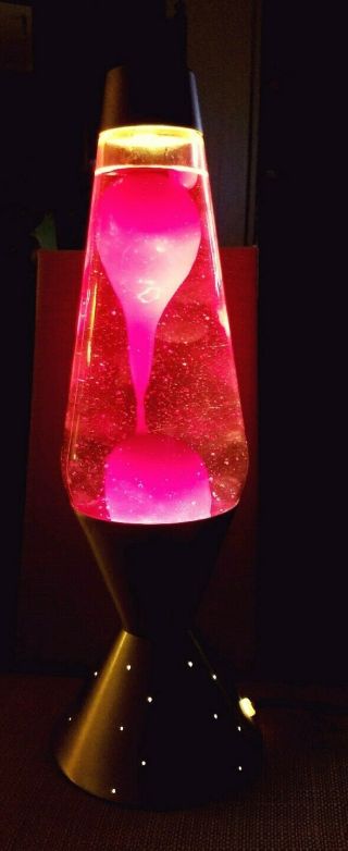 Vintage Red Lava Lamp Starlight Base 16 1/2 "