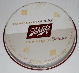 SCHLITZ MOVE UP TO QUALITY 1958 BEER SERVING TRAY 2