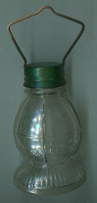 Vintage TH Stough Co.  Glass Lantern Candy Container,  Santa,  Windsor Snow Boot 3