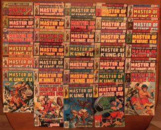 Master Of Kung Fu 41 - 58,  61 - 69,  71,  73 - 76,  82 [lot Of 33] Marvel; Shang - Chi