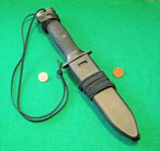 Vtg Sheath Hunt Mk3 Blade Navy Seal Divers Bowi Knife Mod0 Usn Fold Case