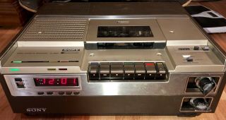 Vintage Betamax Sl - 8600 Video Cassette Recorder Betamax X2