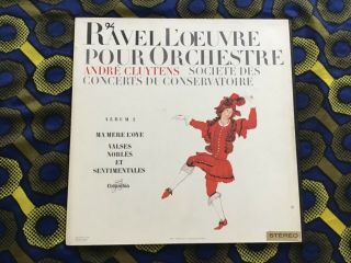 Cluytens Ravel Orchestral Vol.  2 Columbia Saxf 250 French Stereo Ultra Rare