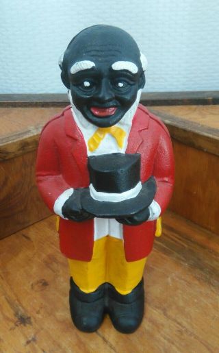 Uncle Moses Cast Iron Black Americana Vintage Still Coin Bank 11 Inches Tall