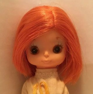 Vintage Kamar Japan Big Eye Pre Blythe Doll Mod Red Hair Outfit Rare