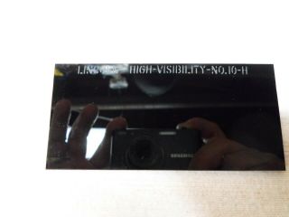 Vintage Lincoln High - Visibility Lens Shade No.  10 - H Welding