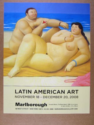 2008 Fernando Botero The Beach Painting Marlborough Gallery Vintage Print Ad