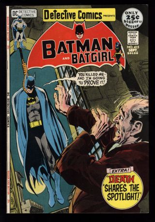 Detective Comics (1937) 415 1st Print Batman Hanging Cov Crusader Batgirl Vf/nm