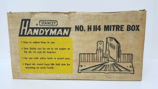Vintage Stanley Handyman Mitre Box Model No.  H - 114