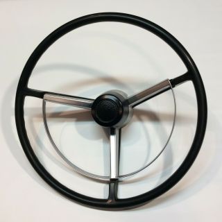 1967 1968 1969 Plymouth Mopar Steering Wheel & Horn Ring Vintage Black