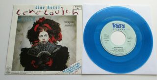 Lene Lovich - Blue Hotel 1983 German Stiff Records Blue Vinyl 7 " Single P/s