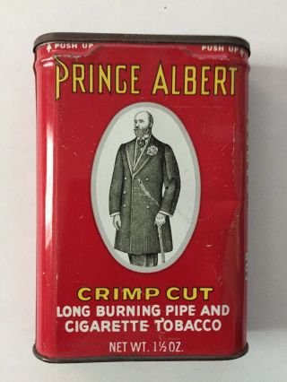 Vintage Prince Albert Crimp Cut Cigarette Tobacco Tin