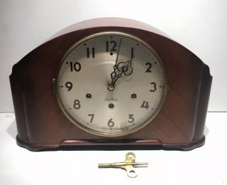 1955 Seth Thomas 8 - Day Quarter Hour Westminster Chime Mantle Clock Simsbury - 2w