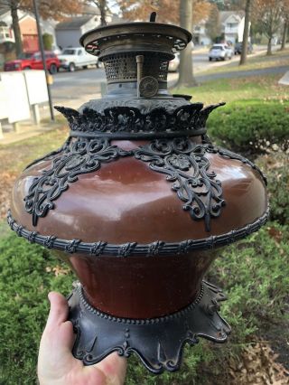 Antique Large Bradley And Hubbard Font And Base Electrified
