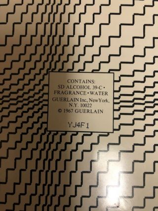 VTG 1967 SPLASH EAU DE COLOGNE SHALIMAR GUERLAIN 3.  3Fl Oz COMMERCIAL BOTTLE BOX 3