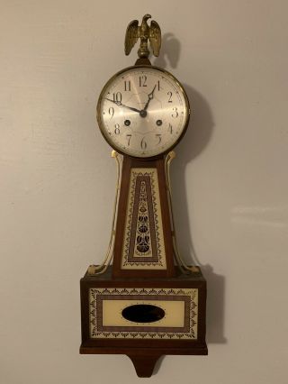 Vintage Seth Thomas Brookfield Banjo 6w Wall Clock Perfect.