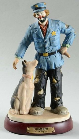 Emmett Kelly Jr Figurines Professionals Policeman W/dog & Base