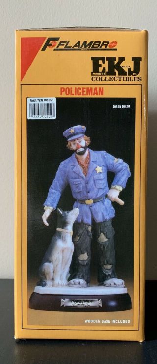 Emmett Kelly Jr figurines Professionals Policeman w/dog & Base 2