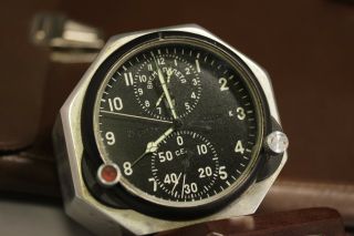 Soviet 70s AirForce Cockpit Clock ACS - 1/AChS - 1 for Su/MiG jets in RARE CASE 3
