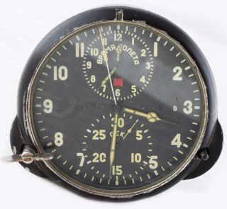 Achs - 1m Russia Ussr Military Aircraft Cockpit Clock Timer