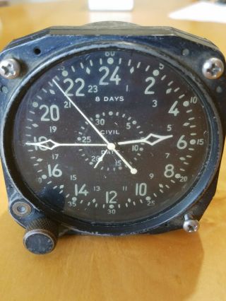 Waltham Cdia 8 - Day 15j U.  S.  Navy Aircraft Cockpit Military Civil Defense Clock
