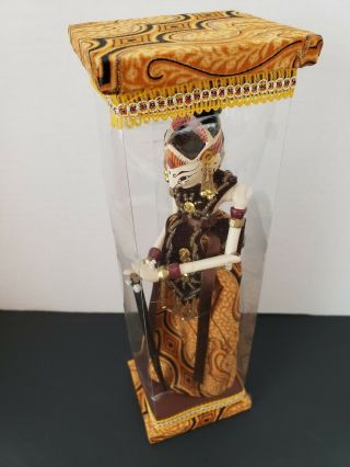 Indonesian Wayang Golek Stick Rod Puppet Doll Carved Handcrafted