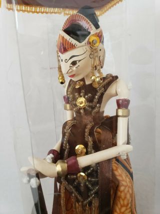 INDONESIAN WAYANG GOLEK Stick Rod Puppet Doll Carved Handcrafted 3
